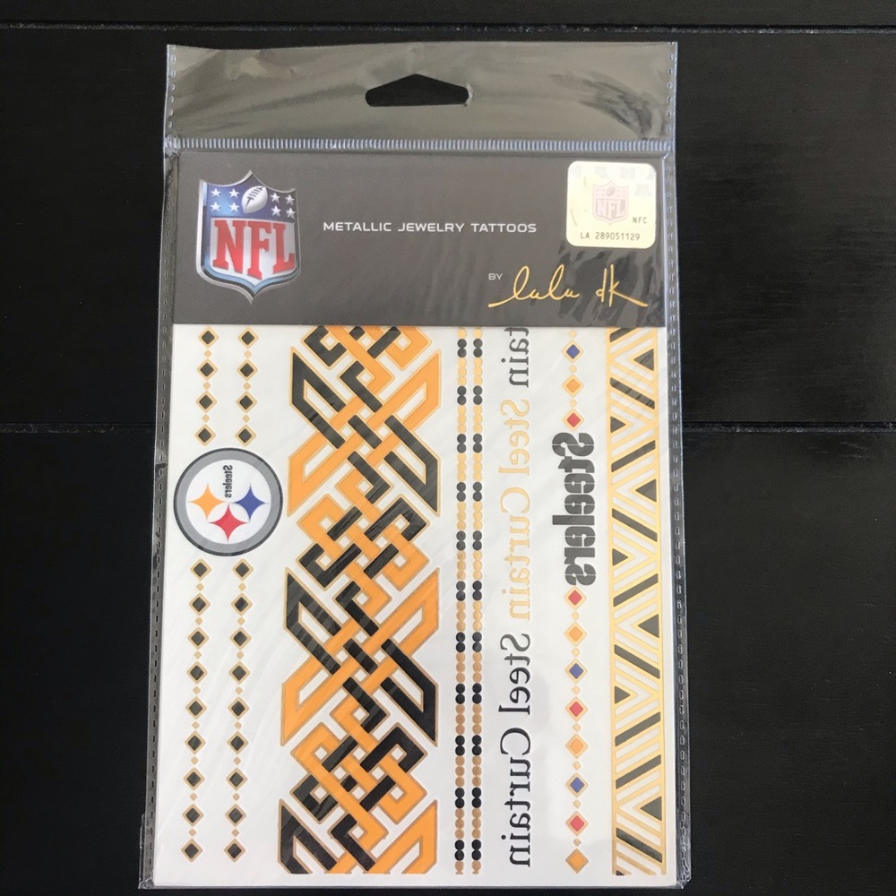 Pittsburg Steelers Lulu DK Metallic Jewelry Tattoo